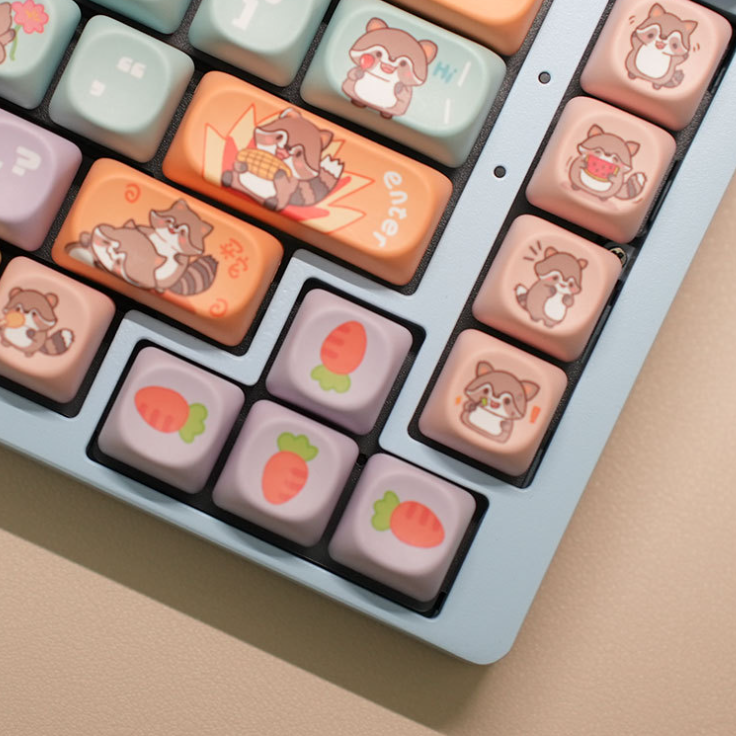 Little Raccoon Keycap Set