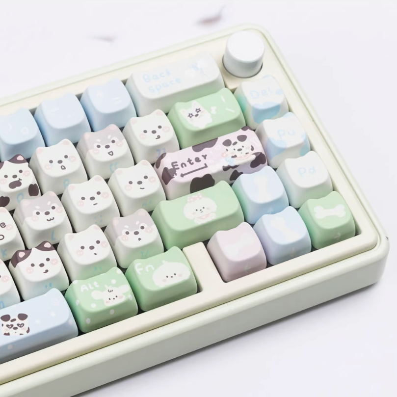 Cute Pups Keycap Set (No Letters)