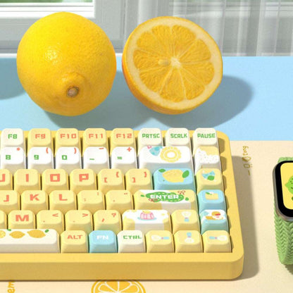 Salted Lemon Cheesecake Dye-Sub PBT Keycaps | 158 keys | MDA Profile | ANSI | ISO | Keycaps only