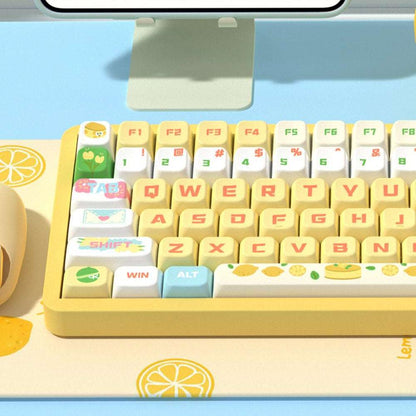 Salted Lemon Cheesecake Dye-Sub PBT Keycaps | 158 keys | MDA Profile | ANSI | ISO | Keycaps only