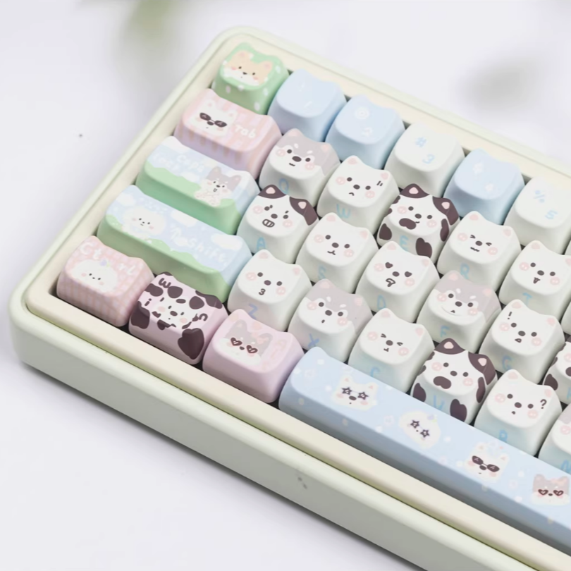 Cute Pups Keycap Set (No Letters)