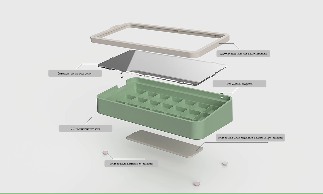 Puff21 3D-Printed Keycaps Organiser