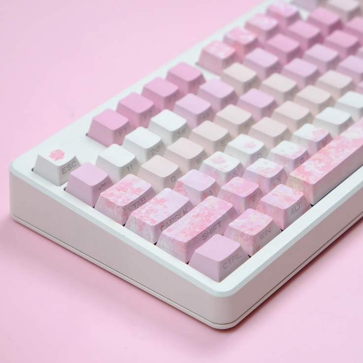 Sakura Side-Engraved Keycap Sets