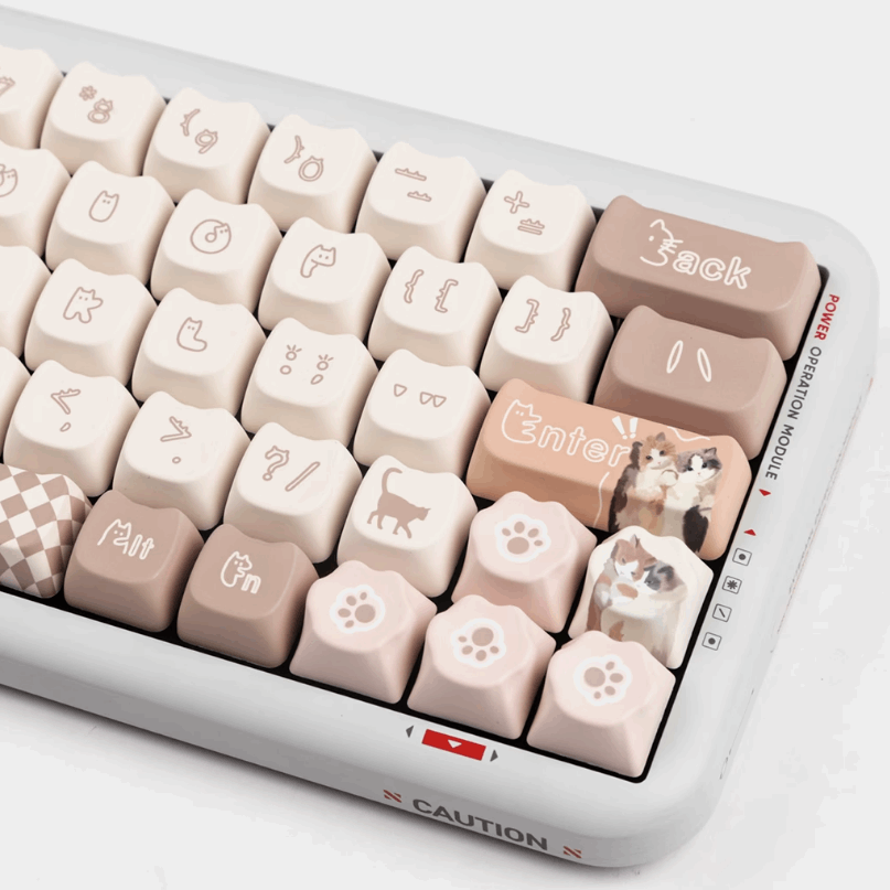 Snuggle Kitties Keycap Set