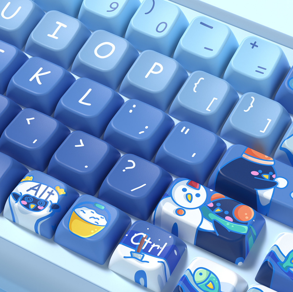 Winter Penguin Keycap Set