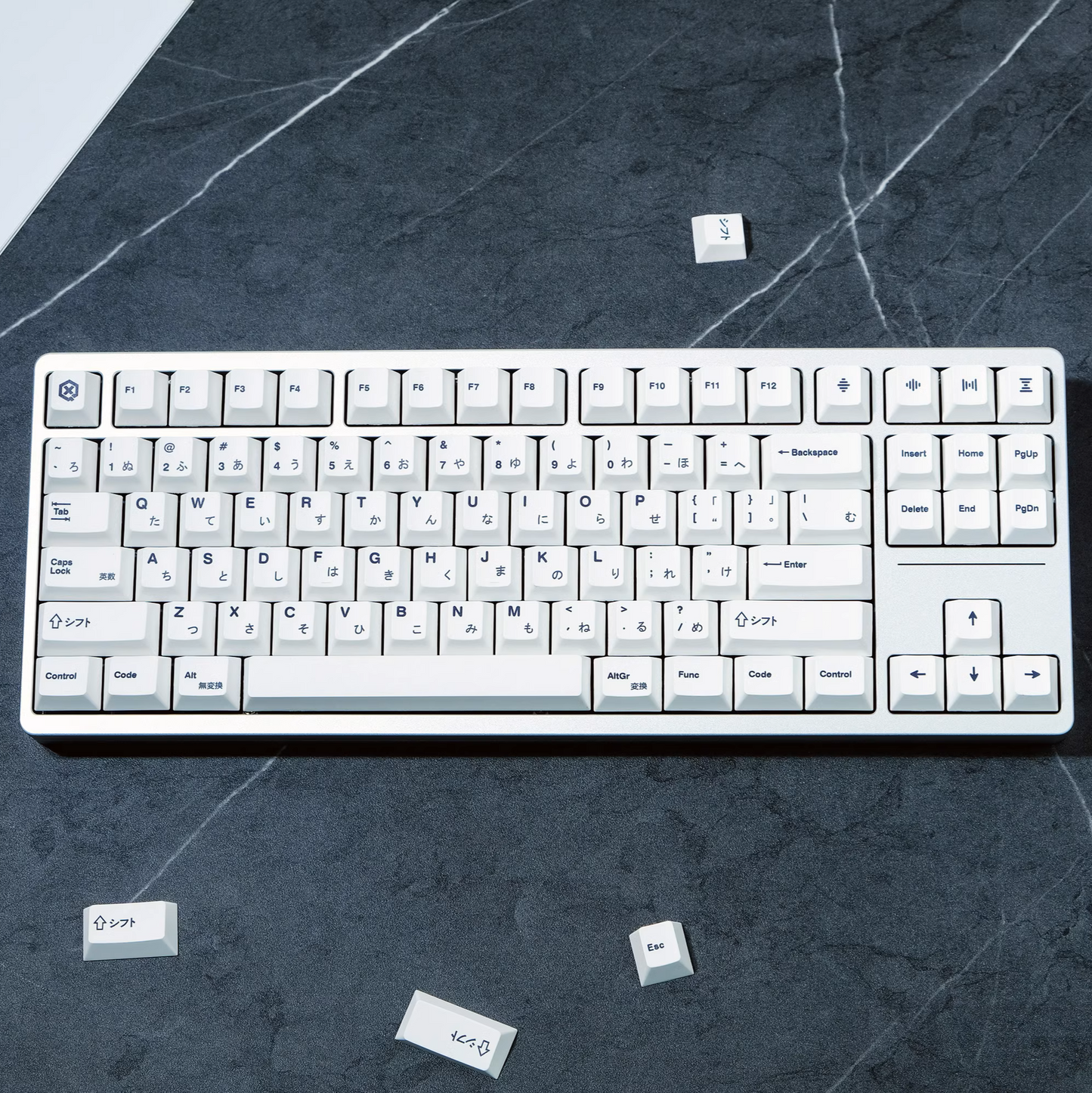 Minimalist White JP Keycap Set (Cherry)