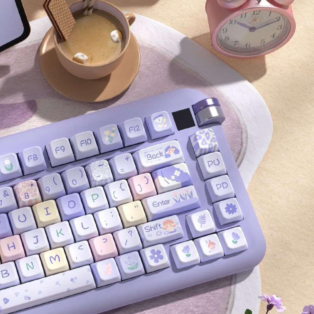 Lilac Grace Dye-Sub PBT Keycaps | 158 keys | MDA Profile | ANSI | ISO | Keycaps only