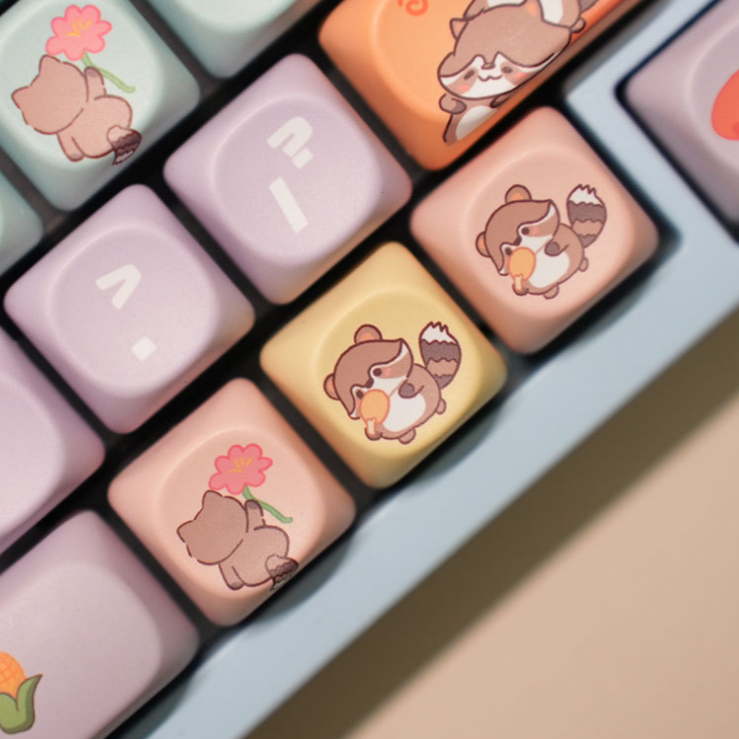 Little Raccoon Keycap Set