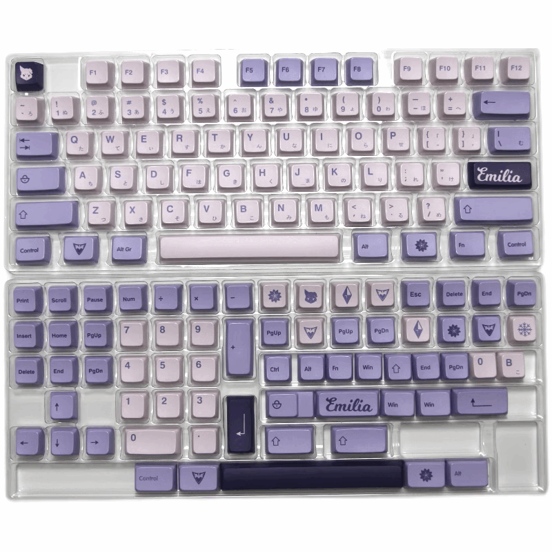 Emilia the Witch Dye-Sub PBT Keycaps | 141 keys | MDA Profile | JP EN | ANSI | Keycaps only