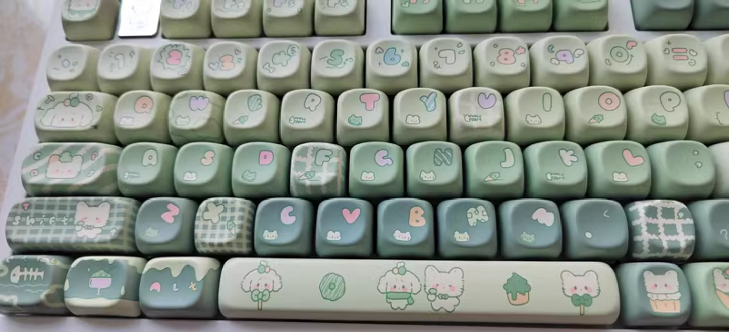 Matcha Delight Keycap Set