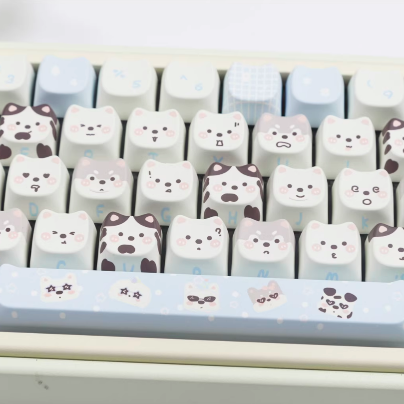 Cute Pups Keycap Set (No Letters)