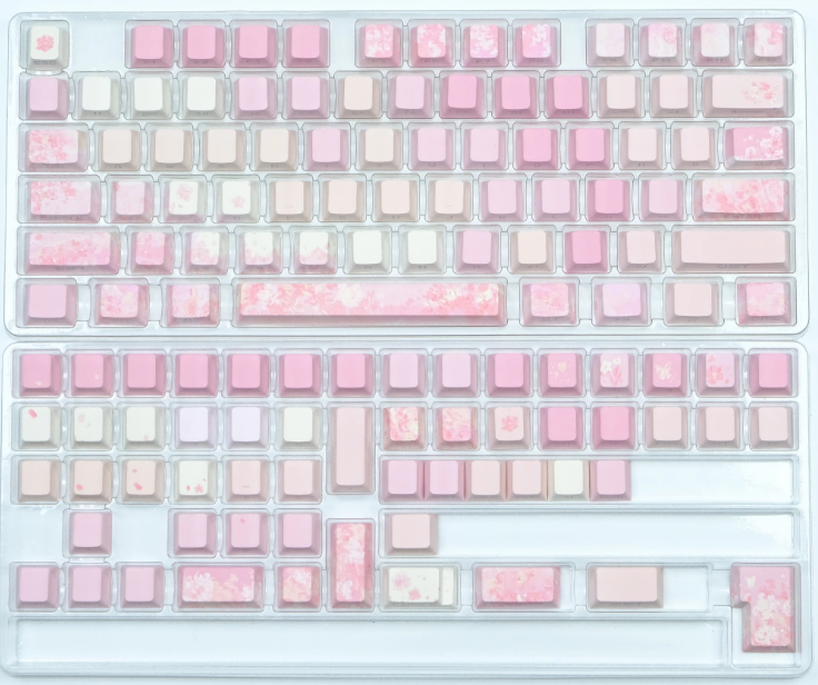 Sakura Side-Engraved Keycap Sets