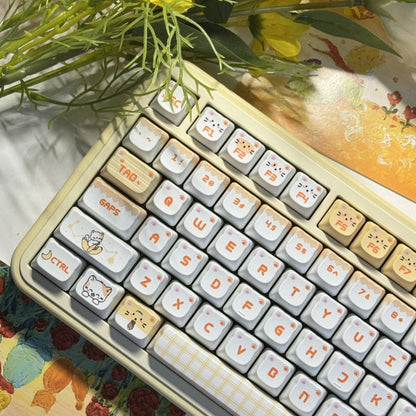 Banana Cat Keycap Set