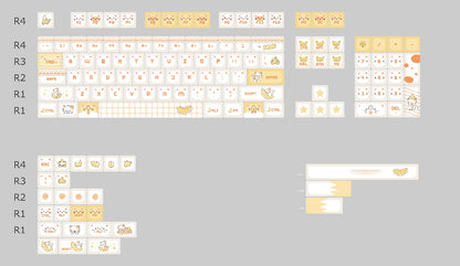 Banana Cat Keycap Set
