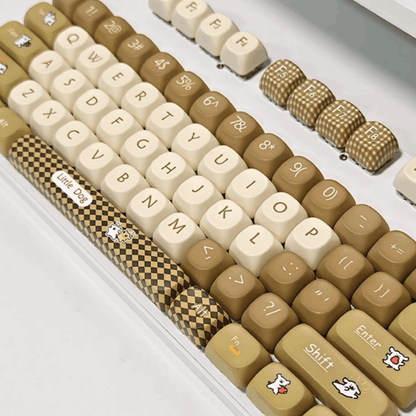 Checkered Pup Keycap Set