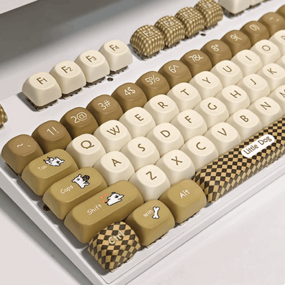 Checkered Pup Keycap Set