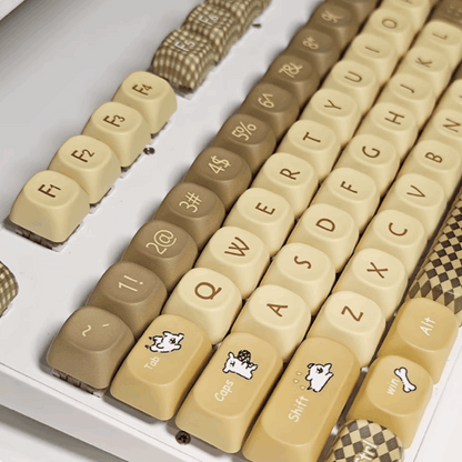 Checkered Pup Keycap Set