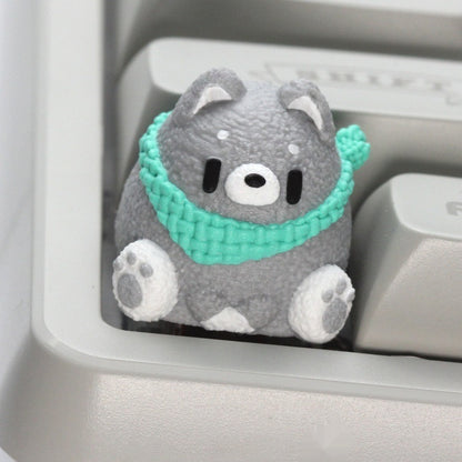 Puppy with Scarf Artisan Keycap