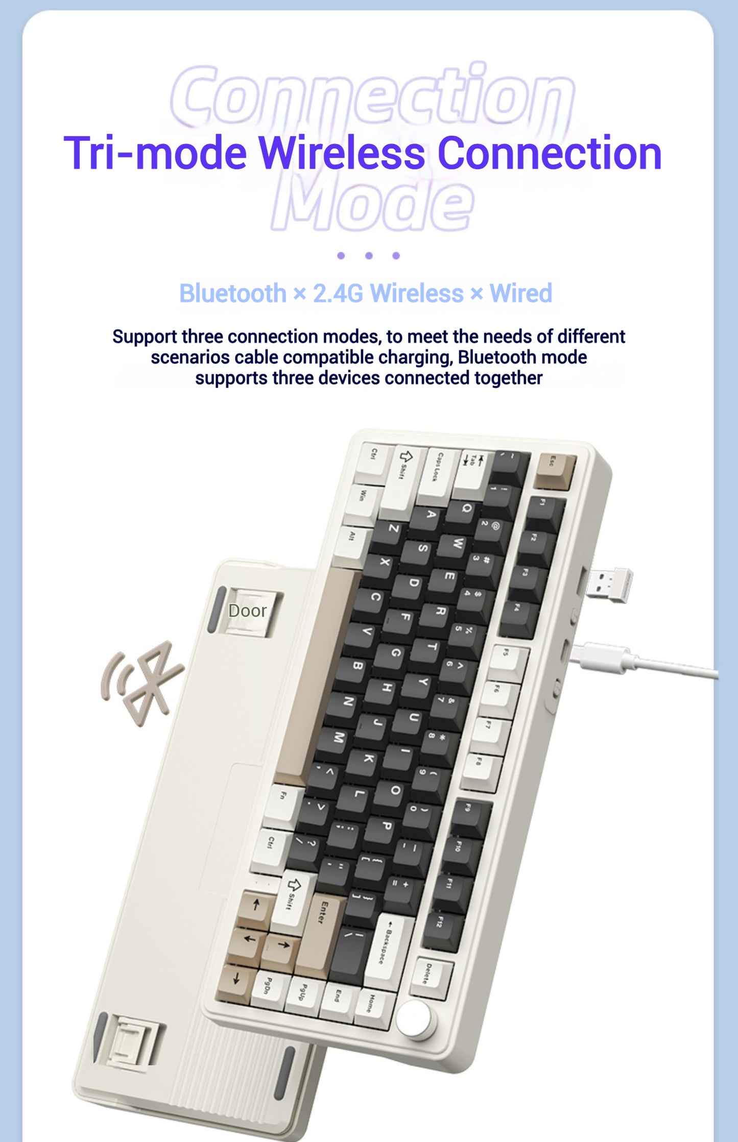 XinMeng M75 Tri-Mode Wireless Mechanical Keyboard