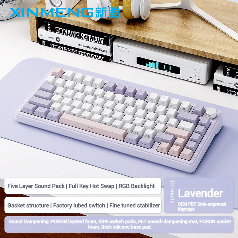 XinMeng M75 Tri-Mode Wireless Mechanical Keyboard