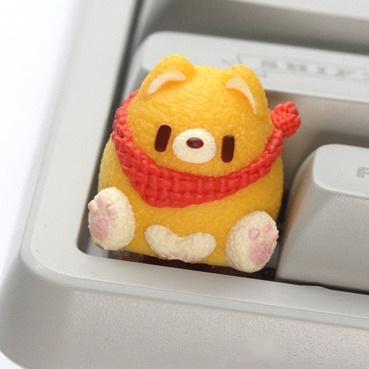 Puppy with Scarf Artisan Keycap