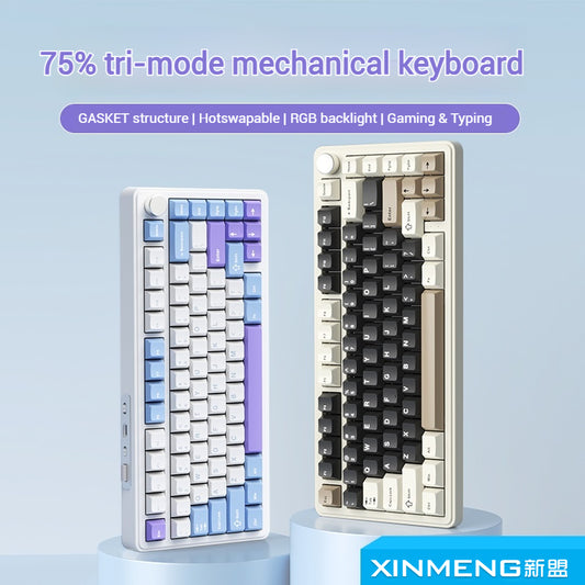 XinMeng M75 Tri-Mode Wireless Mechanical Keyboard