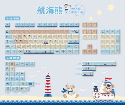 Sailor Bear Keycap Set