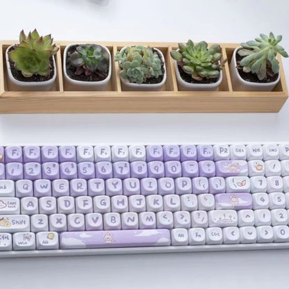 Purple Bunny Keycap Set