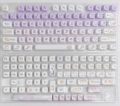 Purple Bunny Keycap Set