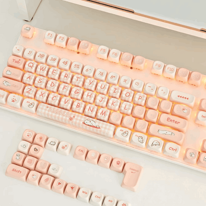 Sleepy Cat Keycap Set