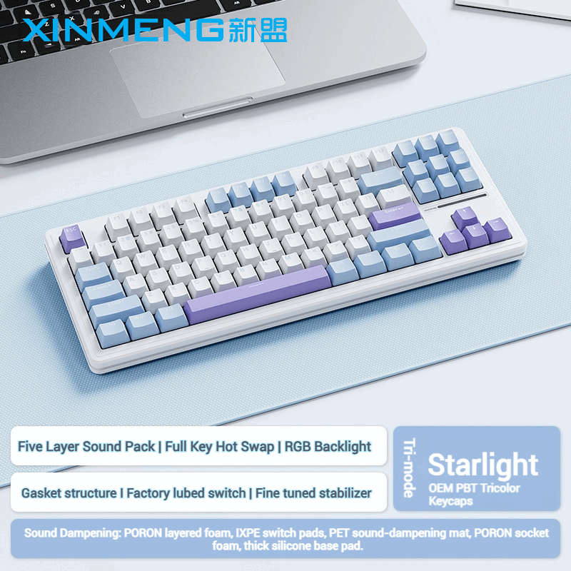 XinMeng M87ProV2 Tri-Mode Wireless | Wired Mechanical Keyboard