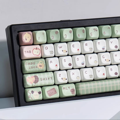 Afternoon Tea Keycap Set Green MDA Profile