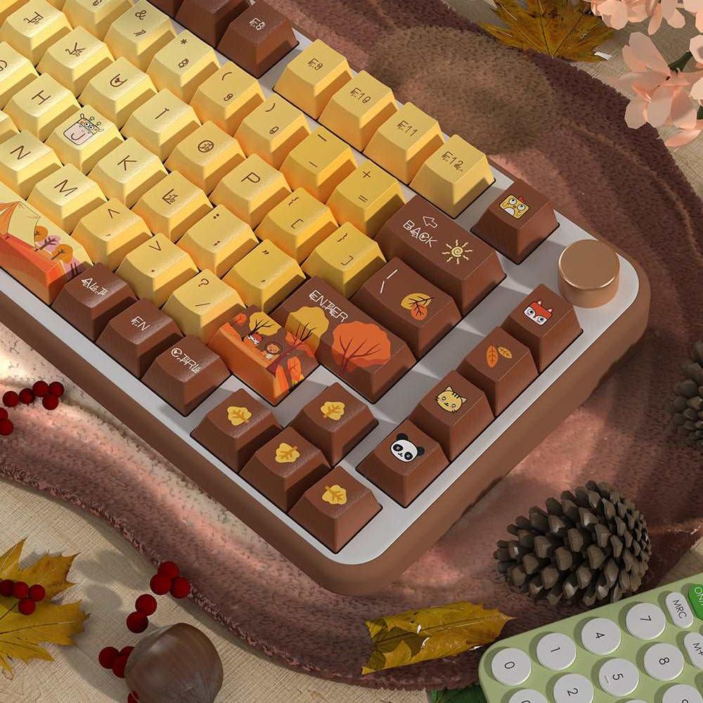 Autumn Theme Keycap Set - Cherry Profile Keycaps - TzunaBee