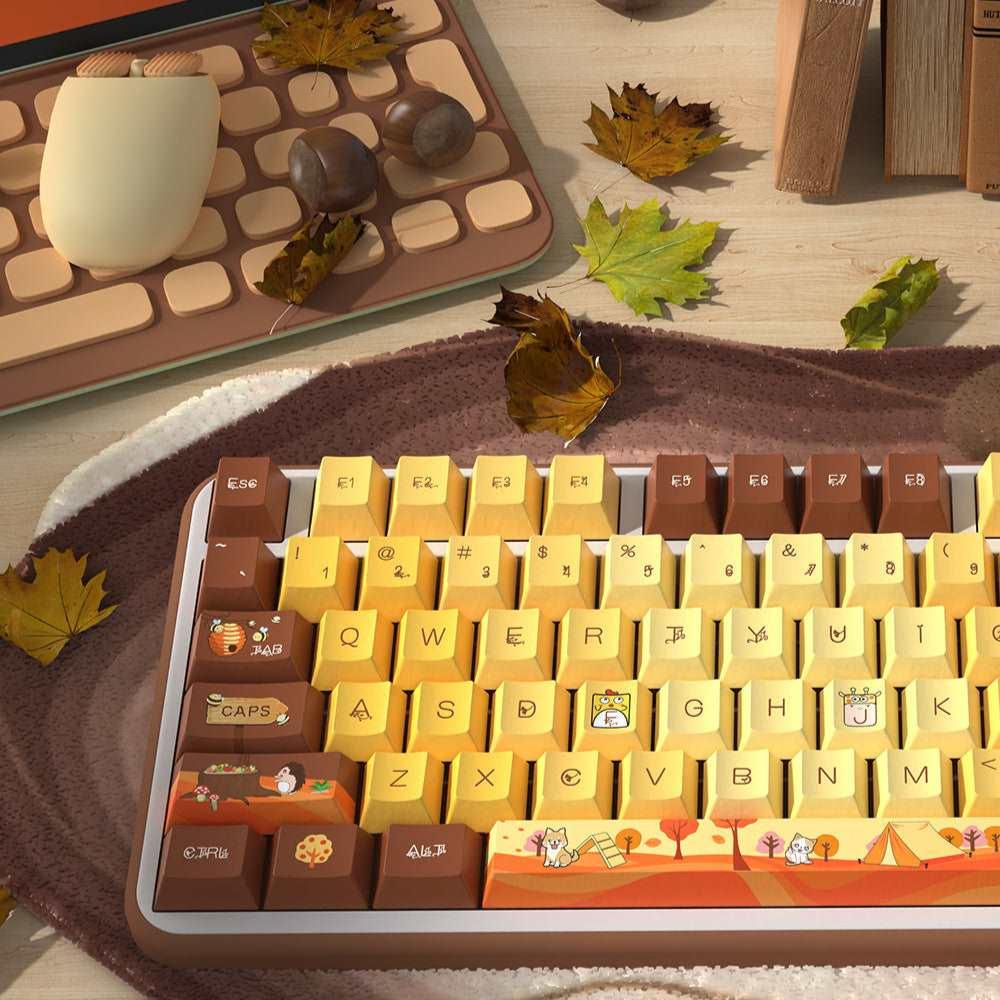 Autumn Theme Keycap Set - Cherry Profile Keycaps - TzunaBee