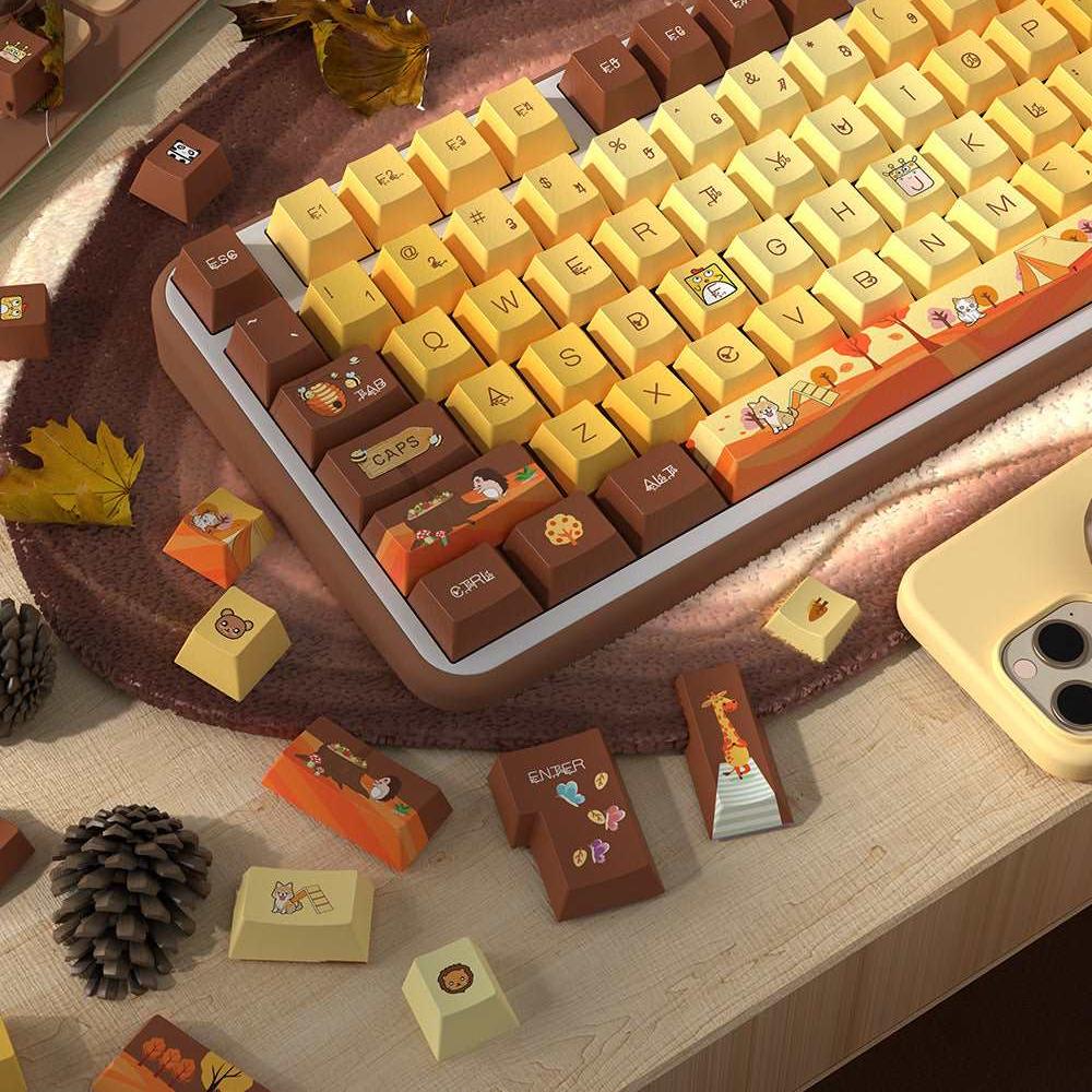 Autumn Theme Keycap Set - Cherry Profile Keycaps - TzunaBee