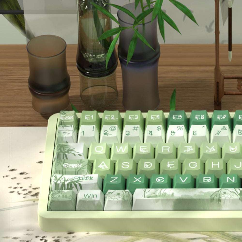 Bamboo Serenity Keycap Set - Cherry Profile Keycaps - TzunaBee