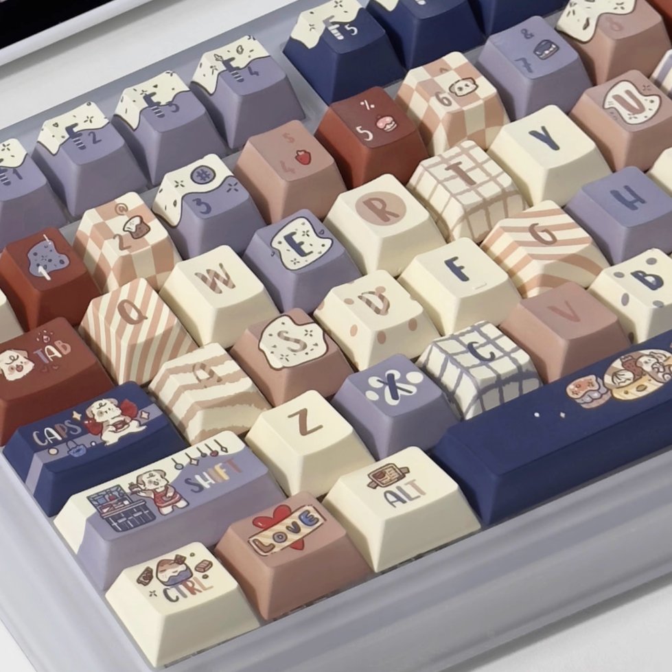 Barista Pup Keycap Set - MOA Profile Keycaps - TzunaBee