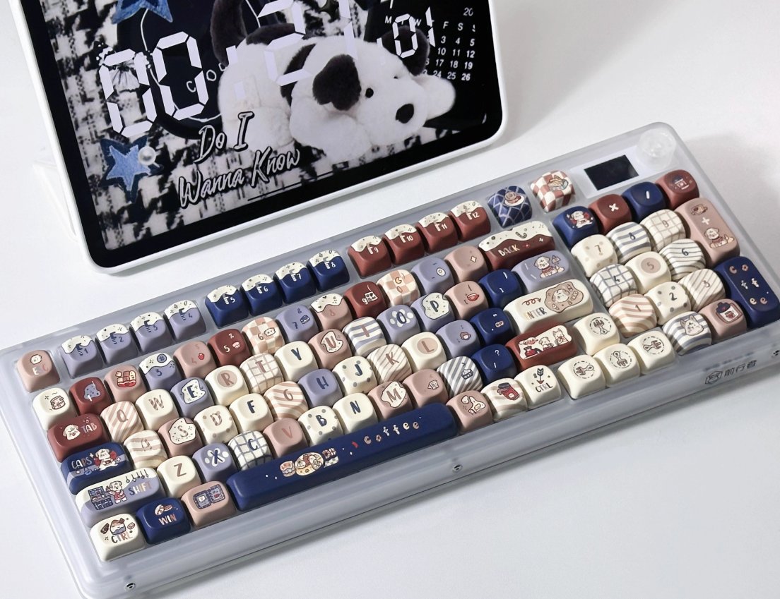 Barista Pup Keycap Set - MOA Profile Keycaps - TzunaBee