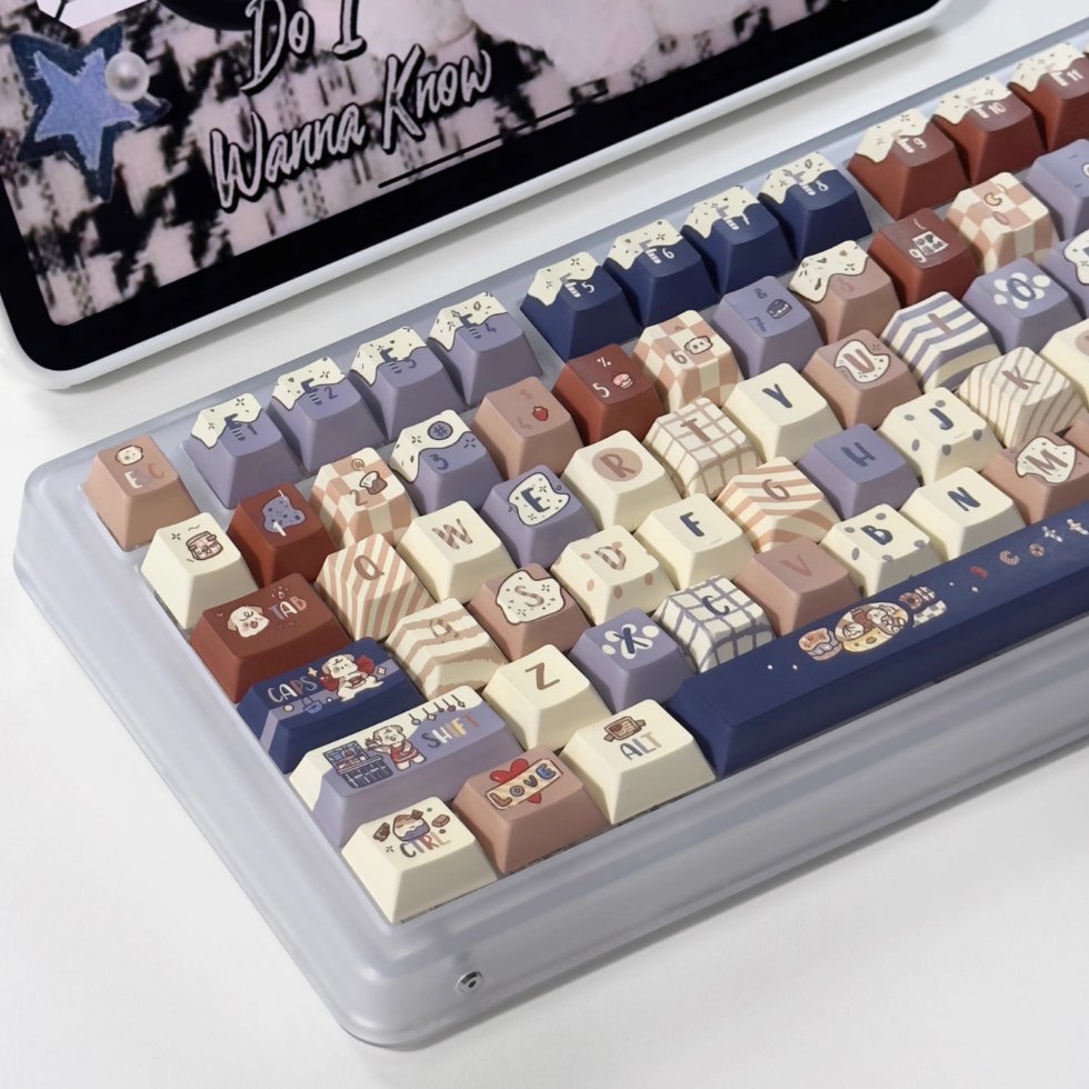 Barista Pup Keycap Set - MOA Profile Keycaps - TzunaBee