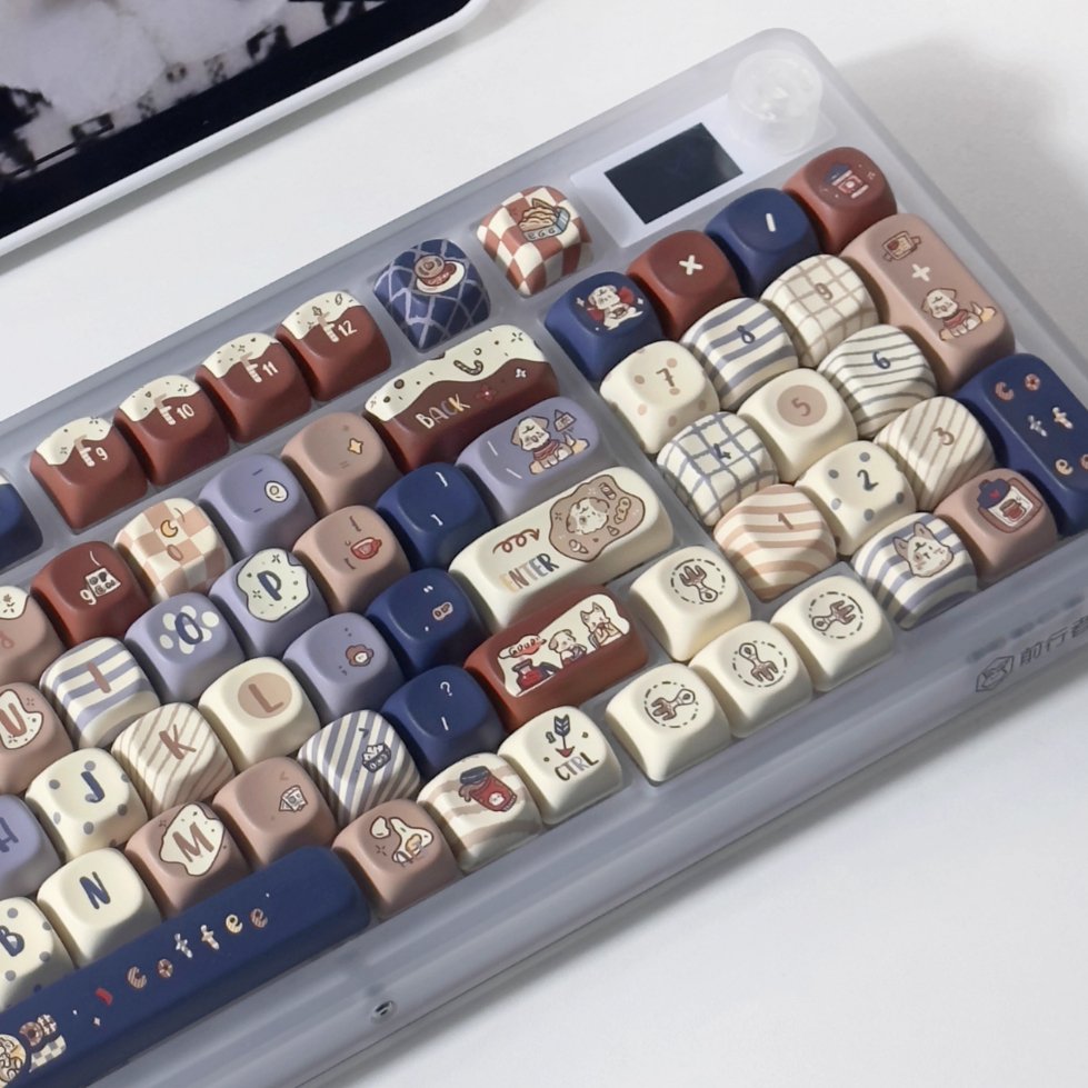 Barista Pup Keycap Set - MOA Profile Keycaps - TzunaBee