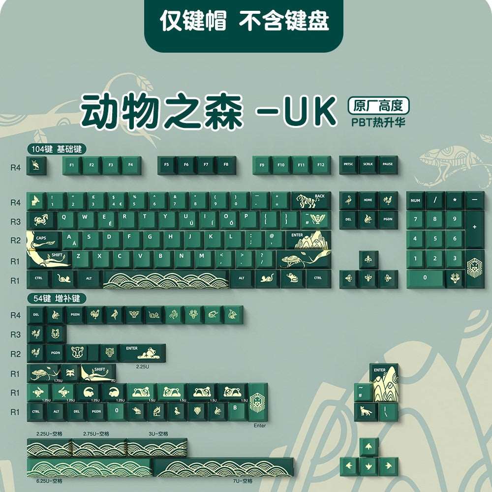 Beastwood Keycap Set | Available in EN, DE, FR, PT, ES, UK layout - Cherry Profile Keycaps - TzunaBee