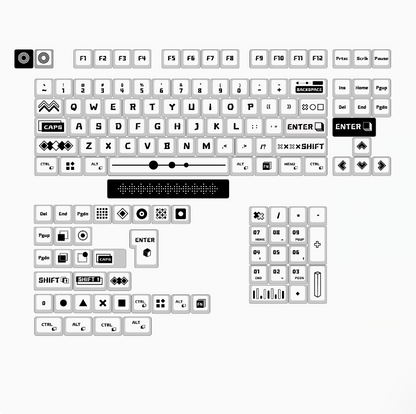 Black Geometric Keycap Set