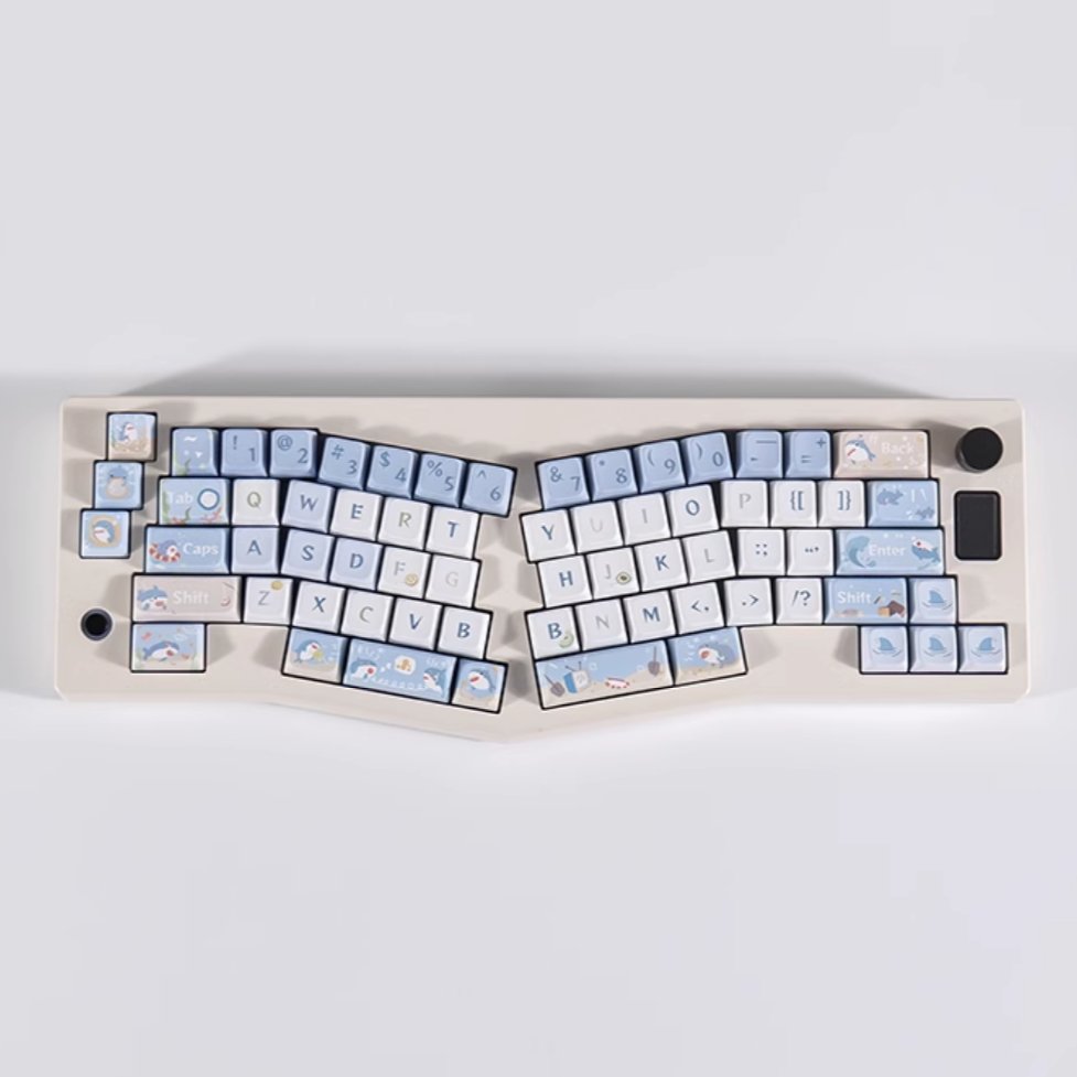 Blue Shark Keycap Set - MDA Profile Keycaps - TzunaBee