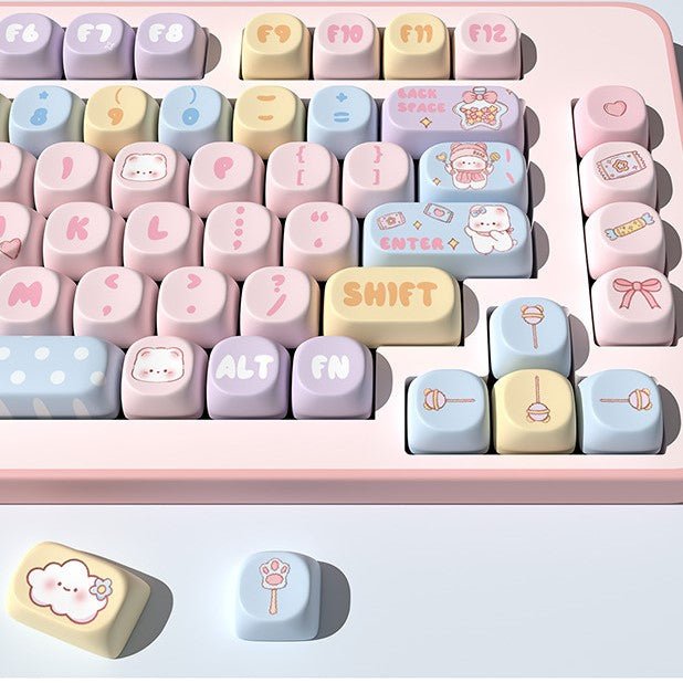 Candy Bear Keycap Set - MOA Profile Keycaps - TzunaBee