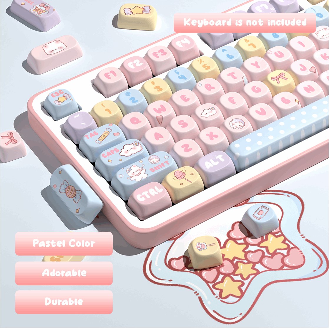 Candy Bear Keycap Set - MOA Profile Keycaps - TzunaBee