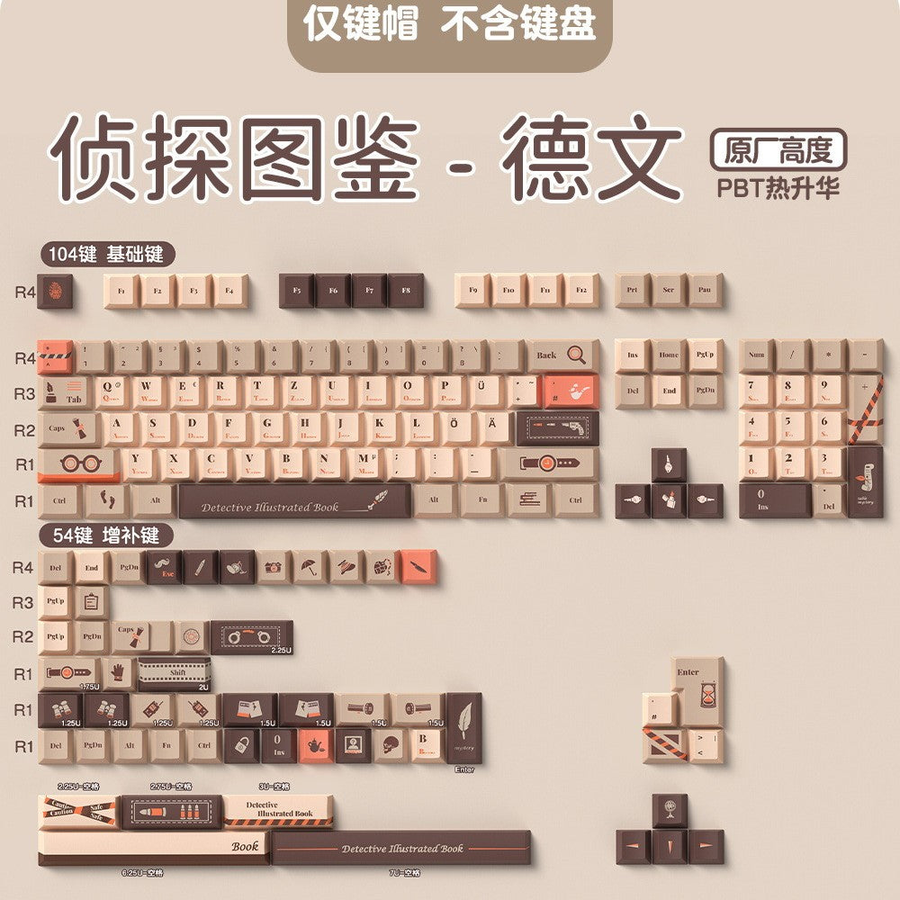 Detective Handbook Keycap Set | Available in EN, DE, FR, PT, ES, UK layout