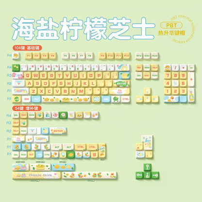 Salted Lemon Cheesecake Keycap Set