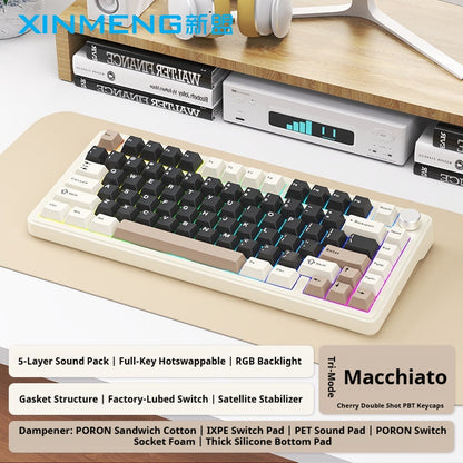 XinMeng M75 Tri-Mode Wireless Mechanical Keyboard