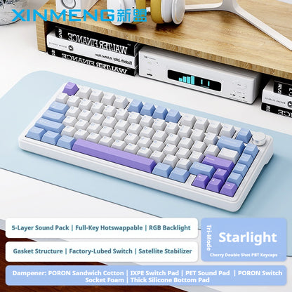 XinMeng M75 Tri-Mode Wireless Mechanical Keyboard
