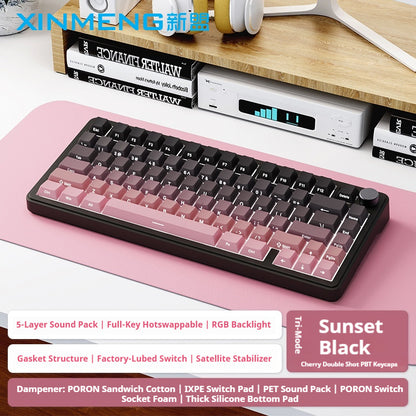 XinMeng M75 Tri-Mode Wireless Mechanical Keyboard